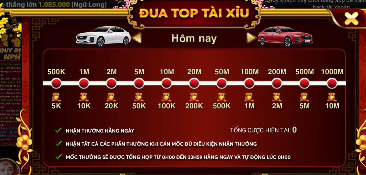 Đua Top Tài Xỉu BAY789